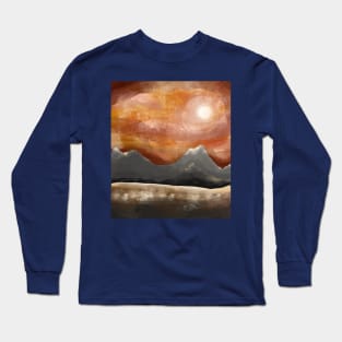 sunset in the mountains Long Sleeve T-Shirt